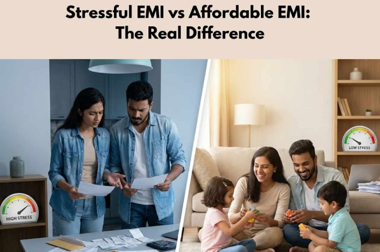 emi trap in India showing stress vs affordability illusion of monthly payments